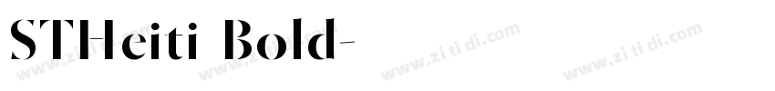 STHeiti Bold字体转换